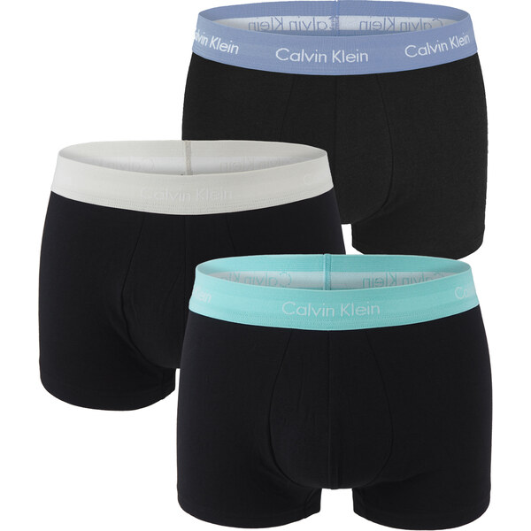 Calvin Klein - boxerky 3PACK cotton stretch signature black / denim & 63701377