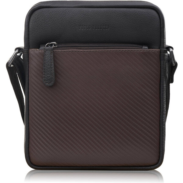 Paolo Peruzzi Pánska kožená taška cez rameno | hnedá AL-19-BR 63677745