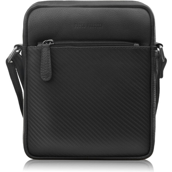 Paolo Peruzzi Pánska kožená taška cez rameno | čierna AL-19-BL 63677746
