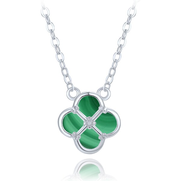 Olivie Strieborný náhrdelník s malachitom TALIS 65279374