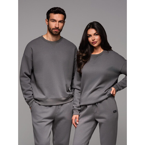 Ombre Unisex classic sweatshirt with round neckline - grey 64793020