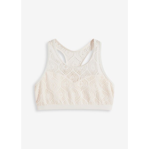 bonprix Bikinová podprsenka s čipkou, farba biela 63703890