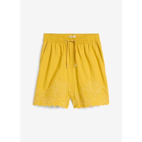 bonprix Šortky s hodvábom, farba žltá 63704074