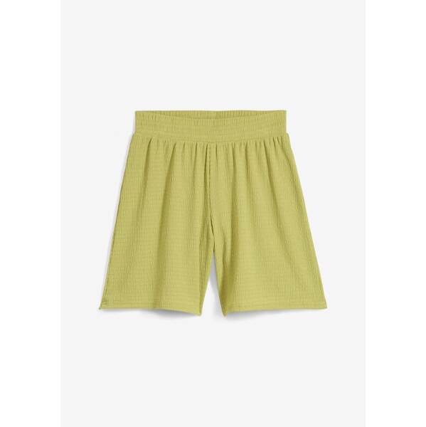 bonprix Šortky bez zapínania z krepu, farba zelená 63704178