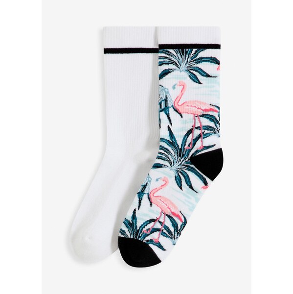 bonprix Športové ponožky s bio bavlnou a froté (2 ks), farba biela 63704333