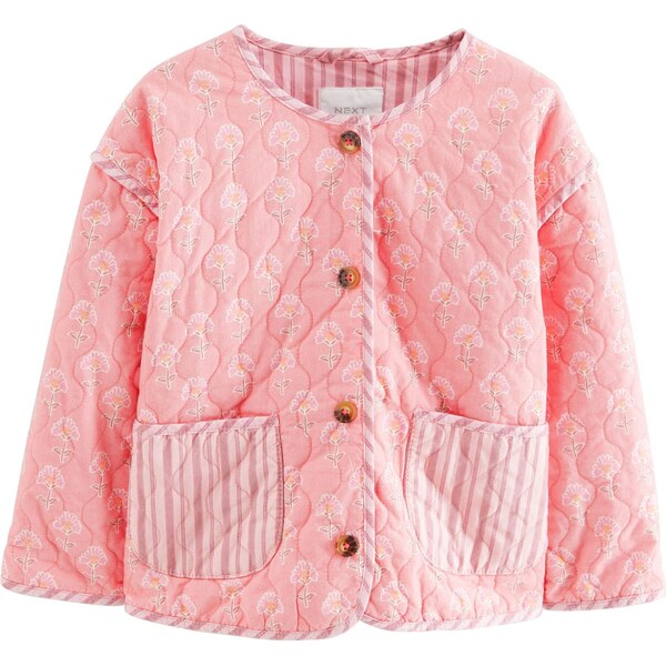Next Prechodná bunda lososová / svetloružová / biela 63705869