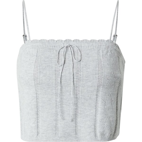 Tommy Jeans Vyšívaný top sivá melírovaná 63705871