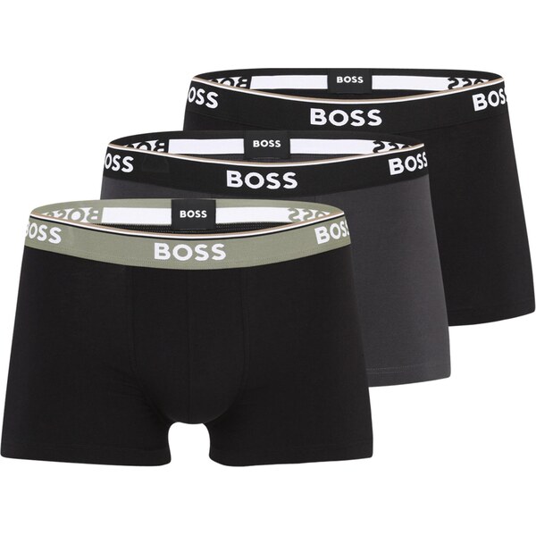 BOSS Boxerky Power sivá / olivová / čierna 63724364