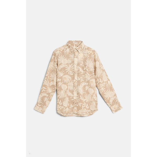 KOŠEĽA GANT REG BOTANICAL PRINT LINEN SHIRT DRY SAND 63705603