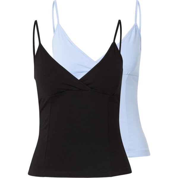 WEEKDAY Top Lizzy svetlomodrá / čierna 66008017