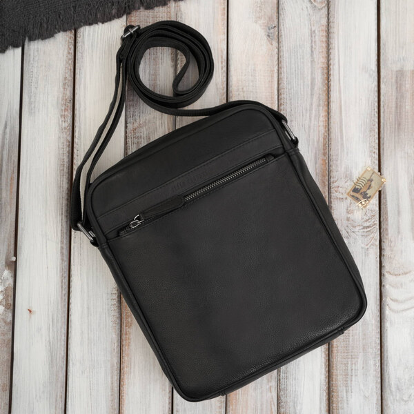 Paolo Peruzzi Pánska kožená taška cez rameno | čierna AL-20-BL 63711469