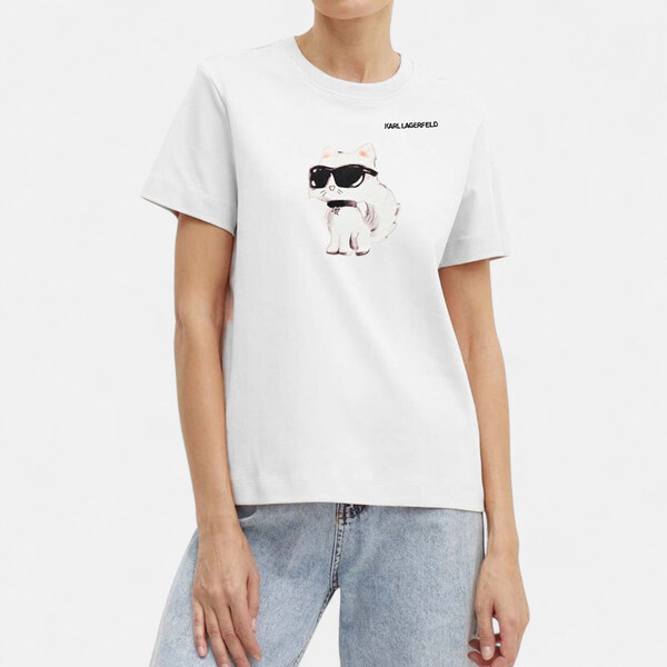 Dámské bílé triko Karl Lagerfeld 56229 63711495