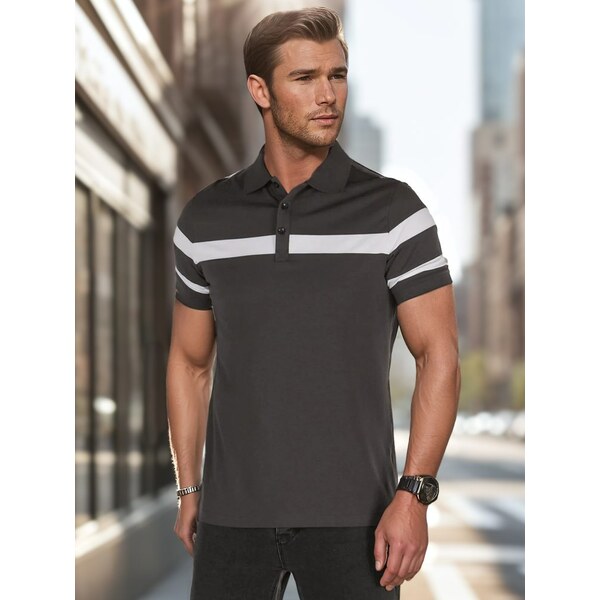 Dstreet Módna grafitová pánska polokošeľa 63717736