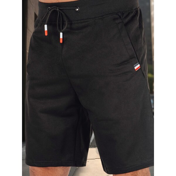 Dstreet Pohodlné čierne kraťasy s logom 63774247