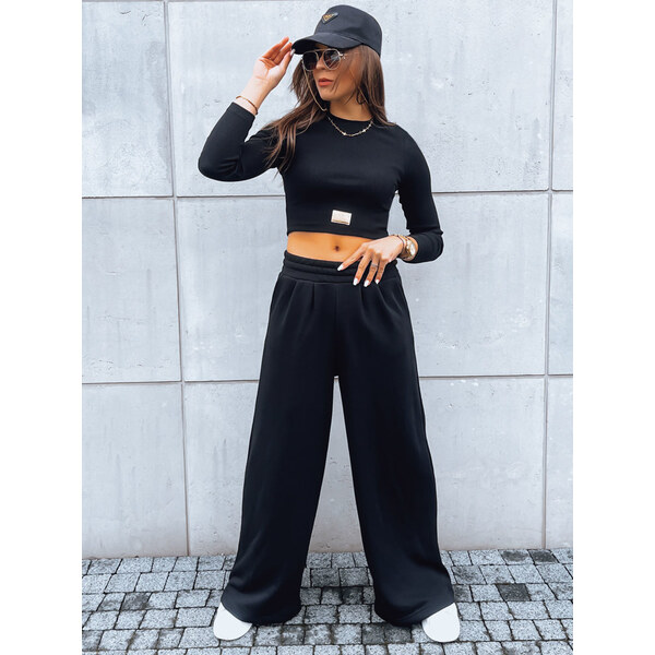 BASIC Čierny komplet trička a nohavíc ASTRAL ALLURE AY0920 45531692