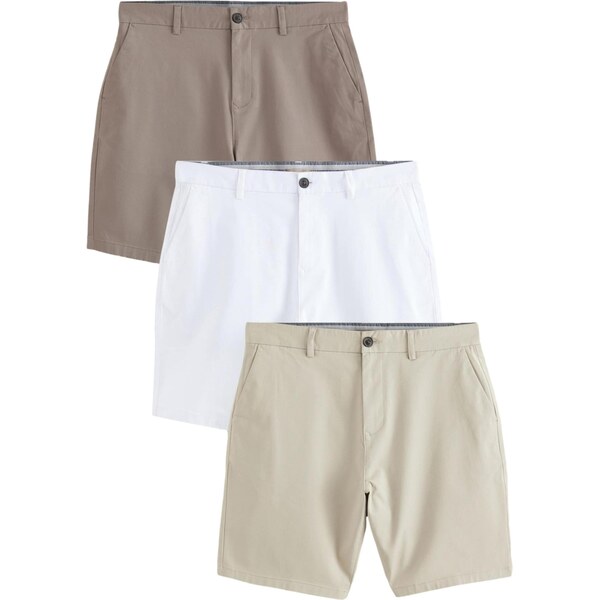 Next Chino nohavice nebielená / farby bahna / biela 63734519