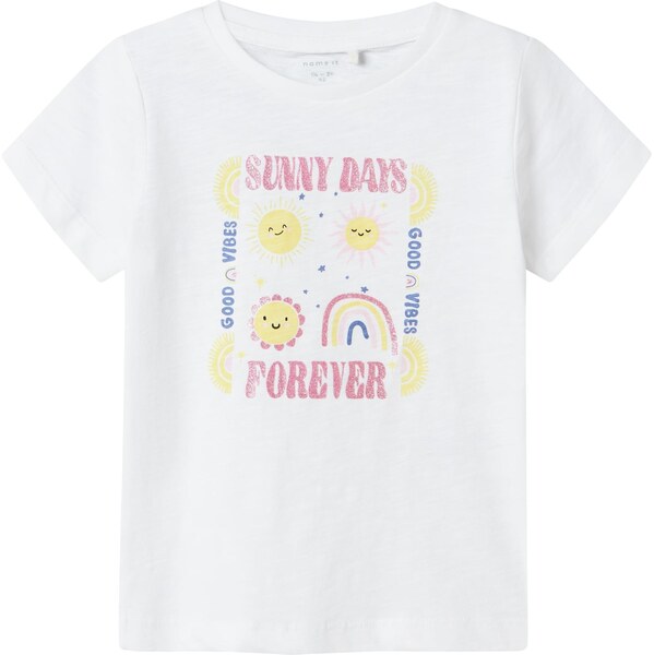 NAME IT Tričko NMFJEANETTE modrá / žltá / ružová / biela 63724233