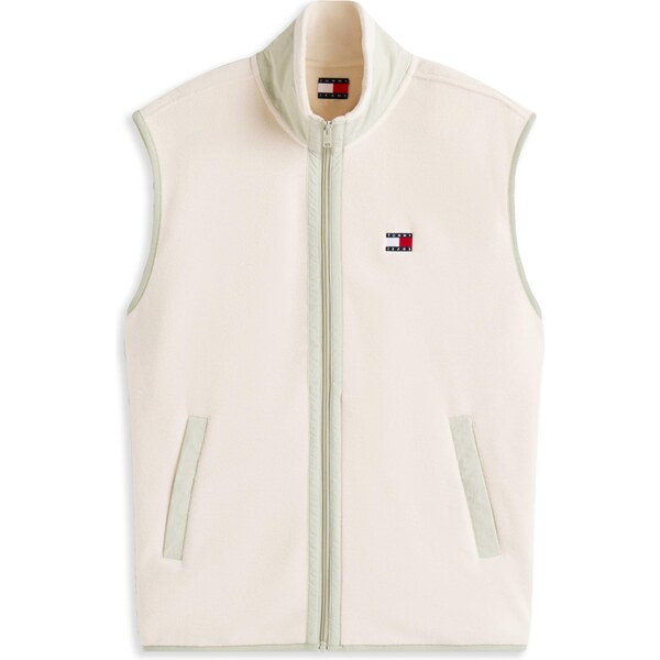 Tommy Jeans Vesta svetlobéžová / pastelovo zelená 63724486