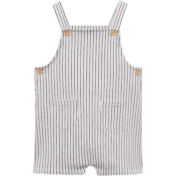 MANGO KIDS Nohavice na traky DUNGAREES MARINE námornícka modrá / 65843768