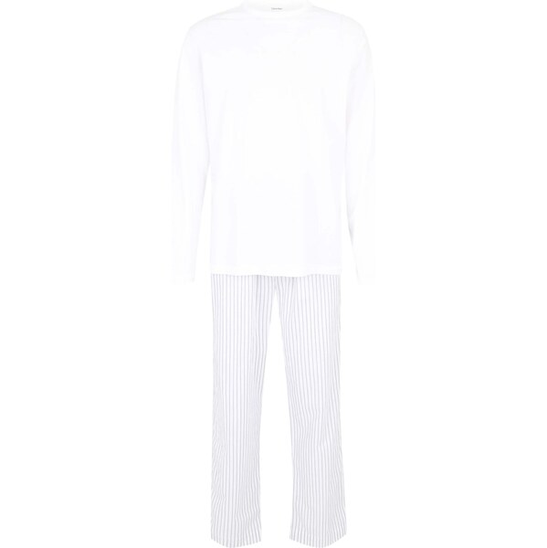 Calvin Klein Underwear Dlhé pyžamo svetlomodrá / šedobiela 63724807