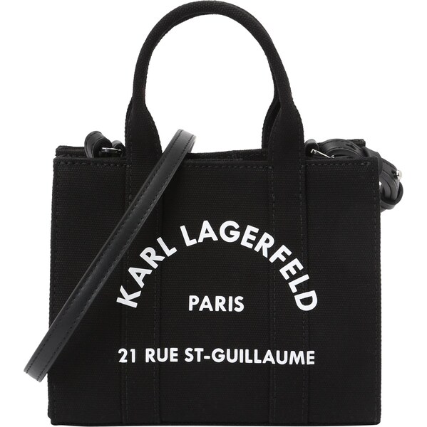 Karl Lagerfeld Kabelka Rue St-Guillaume čierna / biela 63724793