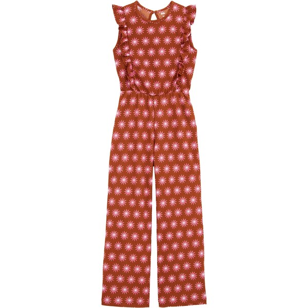 WE Fashion Overal krémová / svetlooranžová / oranžovo červená 63724864