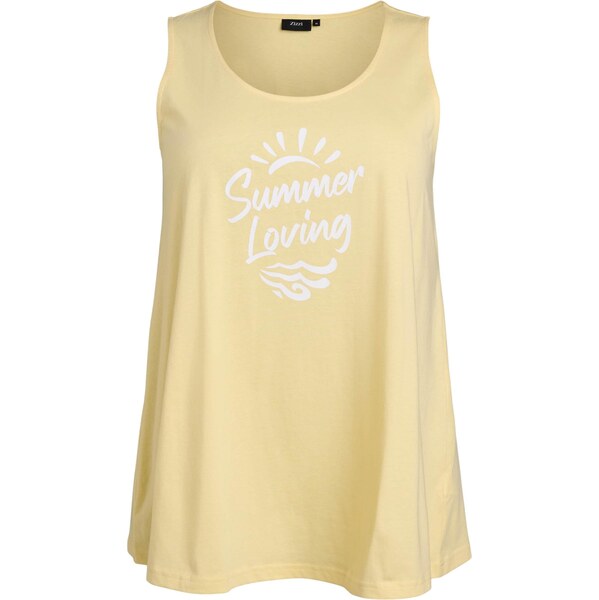 Zizzi Top Vmy svetložltá / biela 63724860