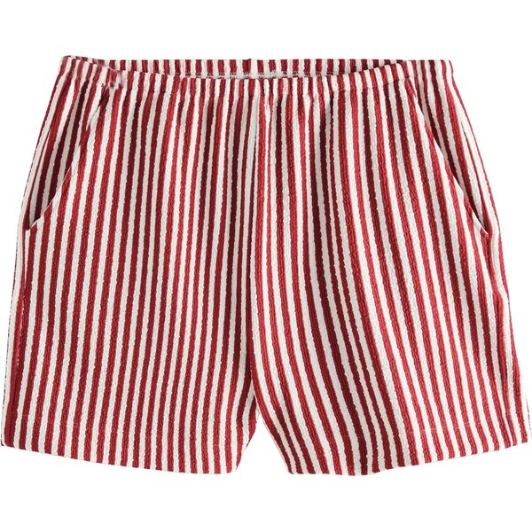 Next Nohavice tmavočervená / biela 65877655