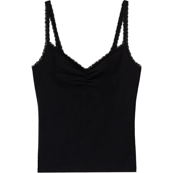 Bershka Top čierna 65652919
