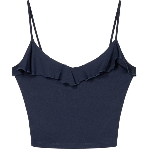 Bershka Top námornícka modrá 65879168
