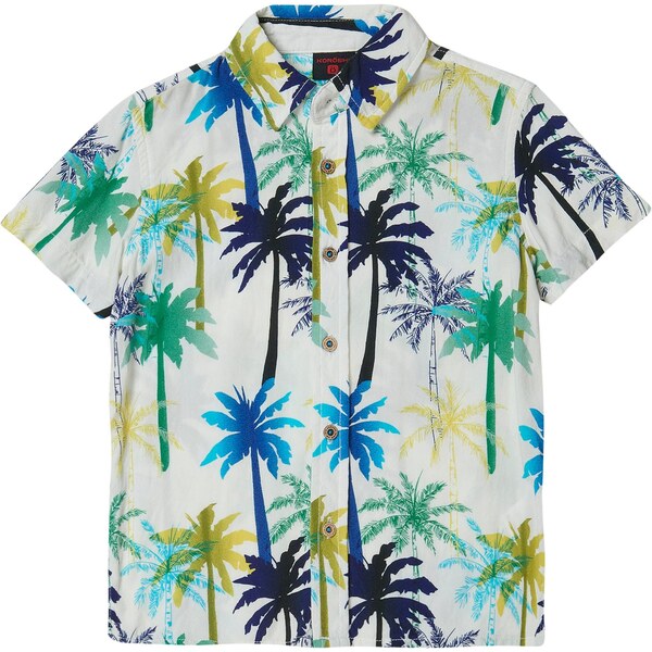 KOROSHI Košeľa námornícka modrá / vodová / olivová / biela 65879189