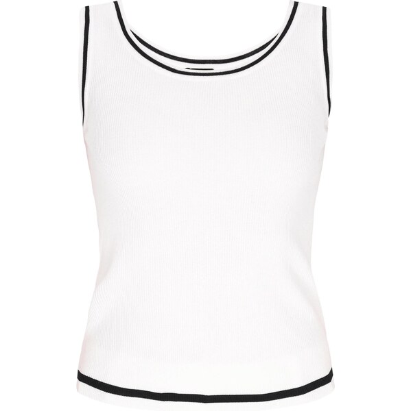 DreiMaster Klassik Vyšívaný top čierna / šedobiela 65645494