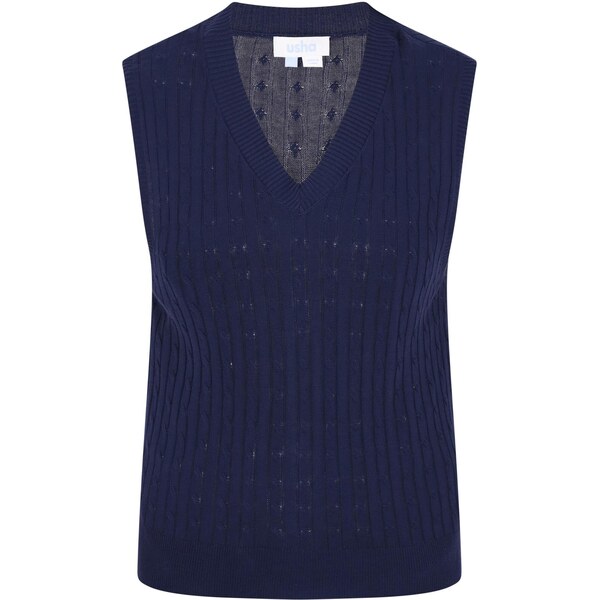 usha BLUE LABEL Pletená vesta námornícka modrá 65875212