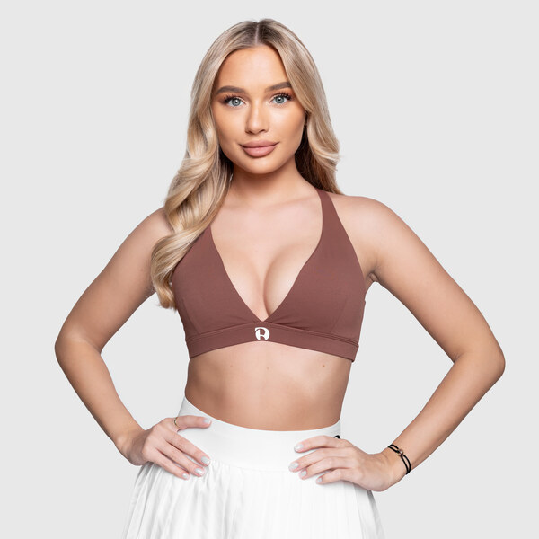 Športová podprsenka Iron Aesthetics Delta, hnedá 63730641