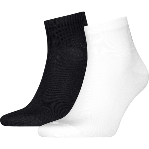 CALVIN KLEIN - ponožky 2PACK CK Jeans black & white s logom 63731185