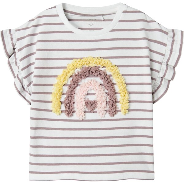 NAME IT Tričko NMFJADEY žltá / svetlofialová / biela 63734497