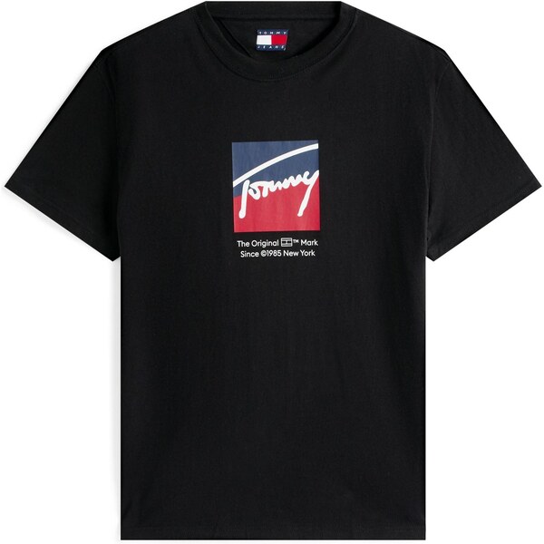 Tommy Jeans Tričko tmavomodrá / jasne červená / čierna / biela 63734658