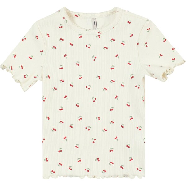 Only Mini Tričko KMGTrinny krémová / trstinová / červená 63734882