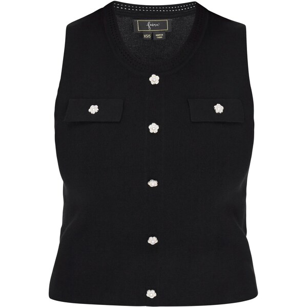 faina Vyšívaný top čierna 65875108