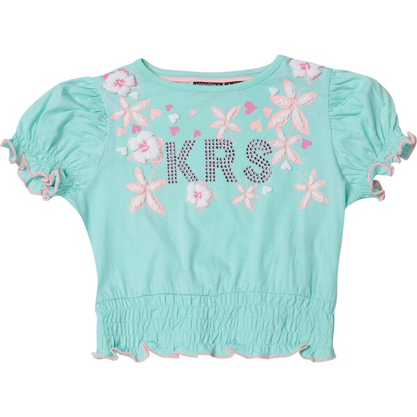 KOROSHI Tričko mätová / marhuľová / ružová 65879329