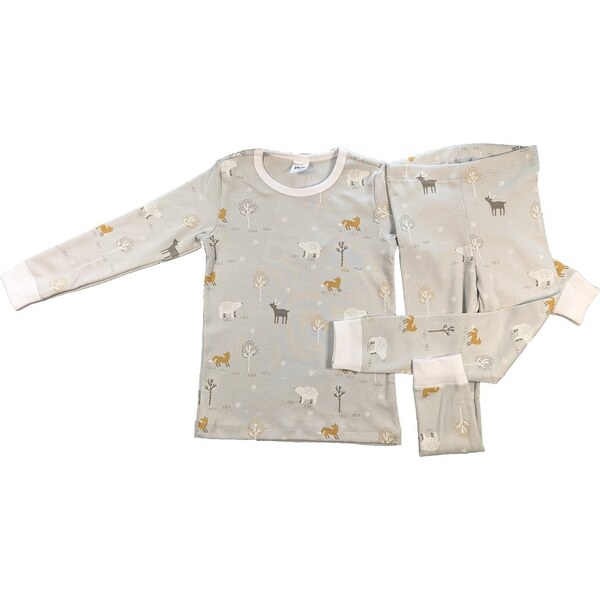 Detské dlhé pyžamo PLEAS - Šedá, Potlač Zvieratká - 182137-200 63739727