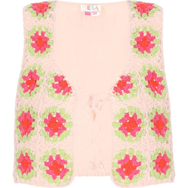 IZIA Pletená vesta piesková / svetlozelená / ružová / červená 64350781