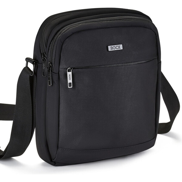 Taška cez rameno ROCK SB-0049 - čierna 63751195