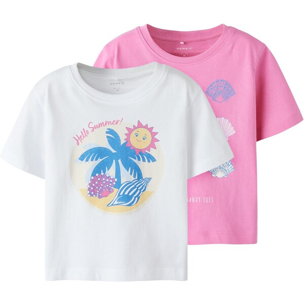 NAME IT Tričko NMFJassa nebesky modrá / svetložltá / svetloružová / 63724188