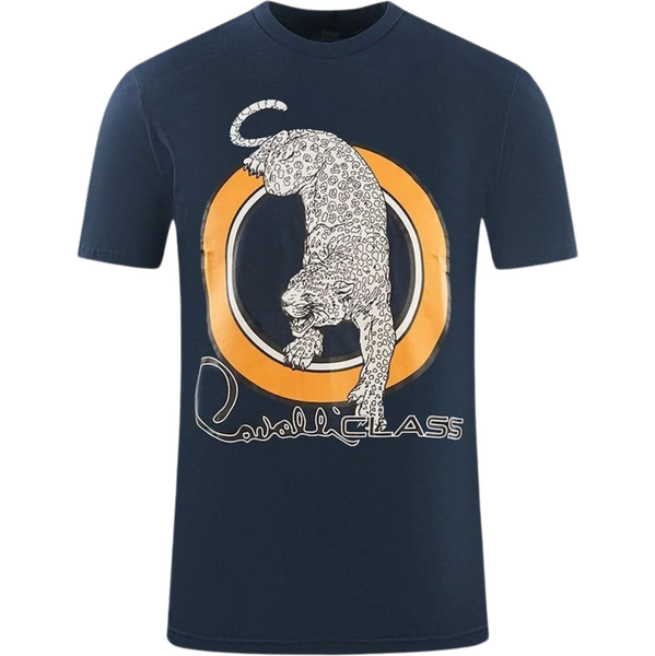 CAVALLI CLASS Leopard Navy Blue tričko 63752174