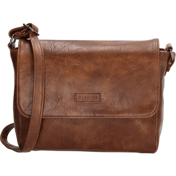 Beagles Tmavohnedá kožená crossbody kabelka Dunas 40628161