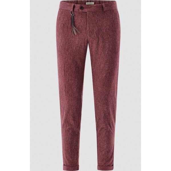 Pánske tmavočervené Jersey nohavice CLUB OF GENTS slim fit 63753266