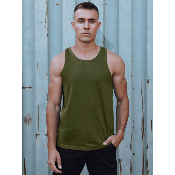 BASIC Tmavě zelené pánské tílko RX5621 63753331