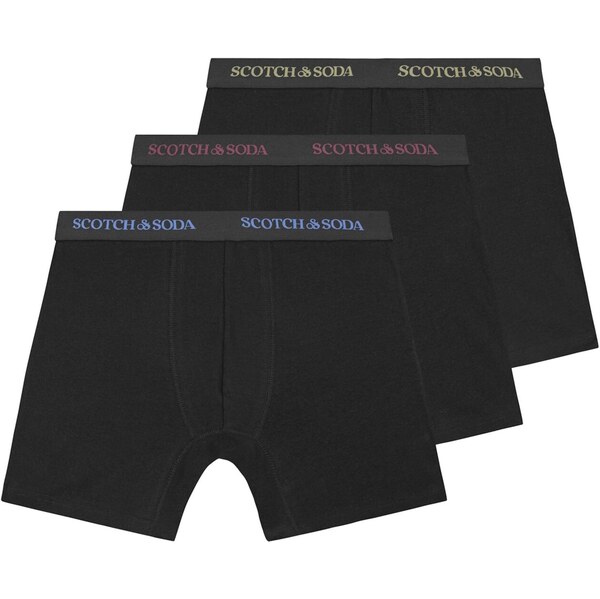 SCOTCH & SODA Boxerky zafírová / tmavožltá / grenadínová / čierna 66139263