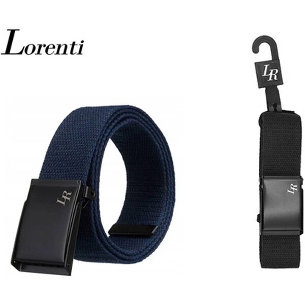 Tmavomodrý látkový pánsky opasok 63777366